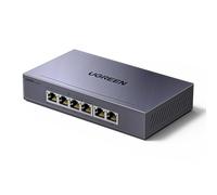 UGREEN Switch Ethernet PoE 6 Ports Gigabit Switch RJ45 4 Ports PoE+ 60W Multiprise RJ45 Boitier Métal 6KV Protection Contre la Foudre pour Bureau et Maison Plug Play Compatible avec PC TV Nas Caméra