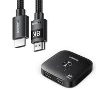 UGREEN Switch HDMI 8K 2 Entrées 1 Sortie et 8K Câble HDMI 2.1 2M