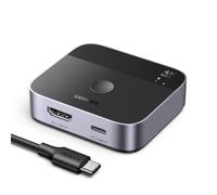 UGREEN Switch HDMI USB C 4K 60Hz 2 Entrées 1 Sortie Commutateur HDMI2.1 | 4K 30Hz USBC Charge HDCP2.2 HDR Dolby Atmos 3D Compatible avec Switch 2 Steam Deck PS 5 4 Xbox MacBook TV VR Moniteur