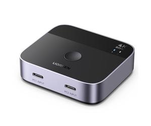 UGREEN Switch HDMI USB C 4K 60Hz 2 Entrées 1 Sortie Commutateur HDMI2.1 | USBC HDCP2.2 HDR Dolby Atmos Compatible avec Switch Steam Deck MacBook Mac Mini iPhone 16 15 Galaxy S25 TV Moniteur