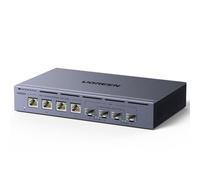 UGREEN Switch LAN avec 4X 10G RJ45+4X 10G SFP+ Switch Réseau 10G | Ethernet Unmanaged Plug & Play Ventilateur Intelligent Boîtier en Métal Capacité de Commutation 160Gbps pour NAS Vidéo 8K