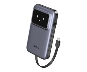 UGREEN Uno Batterie Externe 10000mAh 30W Câble USB C Intégré Power Bank Portable Charge Rapide Emoji Affichage Compatible avec iPhone 17 16 15 14 13 Air Plus Pro Max Galaxy S25 S24 S23 iPad