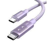UGREEN Uno Câble USB C vers USB C, charge rapide de type C avec écran LED, câble de charge USB C pour iPhone 16 Pro Max, MacBook Pro, iPad Pro, Galaxy S25, Pixel, Chromebook, Dell, 2 m, violet