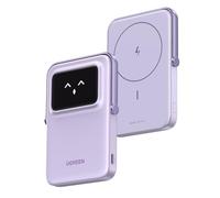 UGREEN Uno Mini Batterie Externe 5000mAh 15W Emoji Affichage Compatible avec MagSafe iPhone 16 15 14 13 12 Plus Pro Max Power Bank Induction USB C Charge Rapide Chargeur Portable Magnétique (Violet)
