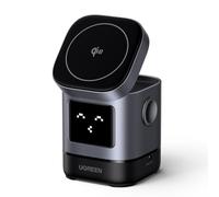UGREEN Uno Qi2 15W Chargeur Induction 2 en 1 Forme de Robot Compatible avec MagSafe iPhone 17 16 15 14 13 12 Air Plus Pro Max AirPods 4 3 Pro 3 2 1 Chargeur sans Fil Magnétique Statut Émoji