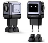 Ugreen Nexode RG 65W 3-Port GaN Ordinateur portable, Téléphone portable, Ordinateur portable, Chargeur électrique, téléphone Gris Secteur Charge rapide Intérieure