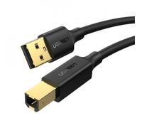 UGREEN US135 Câble d'imprimante USB 2.0 AB, plaqué or, 1,5m (noir)