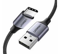 UGREEN US288-60126B Câble USB-A vers C en aluminium avec nylon tressé 3A charge rapide 1 m Noir