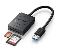 UGREEN USB 3.0 Lecteur de Carte SD Adaptateur MicroSD 5Gbps Transfert Rapide Accès Simultané à 2 Cartes Max 2To Card Reader Supporte Micro SDXC SDHC MMC Plug Play pour Windows MacOS Linux