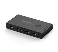 UGREEN USB 3.0 Switch 4 Ports pour 2 PC 2 Entrées 4 Sorties USB Commutateur pour Imprimante Clavier Souris Clé USB Disque Dur Ext