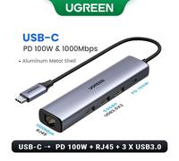 UGREEN USB Adaptateur Ethernet 1000/100Mbps USB à RJ45 USB3.0/2.0 MOYEU pour PC Portable Xiaomi Mi Box S Nintendo Carte Réseau USB Lan - Type USB-C PD100W