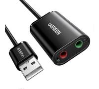 UGREEN USB Audio Adapter with 3.5mm Headphone Mic Jack for PC, PS5, Laptop, and Gaming Console