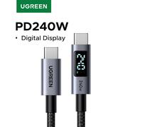UGREEN USB-C câble 240W écran d'affichage numérique PD3.1 Type-C cordon pour ordinateur portable MacBook iPhone 17 Samsung S25 Xiaomi chargeur rapide PD3.1 240W
