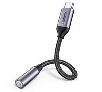 Adaptateur Ugreen USB-C vers Jack 3,5 mm Hi-Fi 10 cm Gris