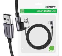 Ugreen Usb To Usb-C Angle Cable Us284, 3A , 2M (Noir)