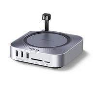 UGREEN USB4.0 40Gbps Docking Station et Support pour Mac Mini M4 et M4 Pro | 10 Ports, avec Boîtier M.2 NVME SSD, HDMI 8K 30Hz Max, 5 USB 3.2 4A1C 10Gbps, Lecteur de Carte SD TF 4.0, 3.5mm Audio