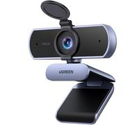 UGREEN Webcam 2K 30FPS Caméra USB PC Deux Micro Mise au Point Fixe Angle Réglable Correction Lumière Plug Play Windows MacOS Linux Streaming Youtube Skype Appel Zoom Vidéoconférence (Gris)