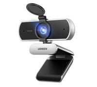 UGREEN Webcam 2K 30FPS Caméra USB PC Deux Micro Mise au Point Fixe Angle Réglable Correction Lumière Plug Play Windows MacOS Linux Streaming Youtube Skype Appel Zoom Vidéoconférence (Gris Argenté)