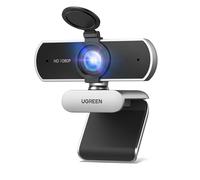 UGREEN Webcam Full HD 1080P 30FPS Caméra USB PC Mise au Point Fixe Deux Micro 360 Degrés Rotation Plug Play Windows MacOS Linux Youtube Streaming Skype Appel Vidéo Zoom Vidéoconférence (Gris Argenté)