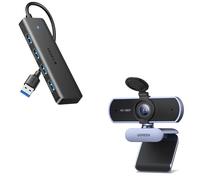 UGREEN Webcam Full HD 1080P 30FPS et Hub USB 3.0 4 Data Ports