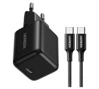 Chargeur Ugreen X513 30 W GaN 1x USB-C avec Câble USB-C 1 m Noir