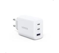 UGREEN Zapix 65W Chargeur USB C Rapide 3 Ports GaN Tech (Blanc) | Compatible avec iPhone 18 Pro Max 17 16 15 14 13 12 11 iPad MacBook Neo Air Pro Galaxy S26 S25 S24 S23 A15 Pixel 10 9 XPS
