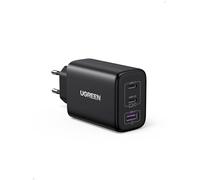 UGREEN Zapix 65W Chargeur USB C Rapide 3 Ports GaN Tech Compatible avec iPhone 17 Pro Max Air 16 Plus 15 14 13 12 MacBook M4 M3 M2 M1 Galaxy S25 Ultra S24 A15 Pixel 9 8 iPad Pro Air Dell XPS (Noir)