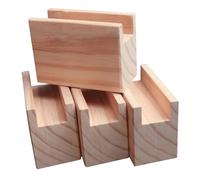 UGZPWQLNX Ascenseur de Meubles en Bois, Furniture Risers 500kg Capacity Wood Color 3-10cm Height Pack of 4(A 4.8cm-Increase Height 5cm)