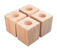 UGZPWQLNX Ascenseur de Meubles en Bois, Furniture Risers for Beds Tables 4 Pcs Wood 500kg Capacity 5-15cm Lift(Ø 3cm-Increase Height 15cm)