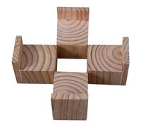 UGZPWQLNX Ascenseur de Meubles en Bois, Pine Furniture Risers 4 Pcs 3-20cm Wood Color(A 6cm-Increase Height 8cm)