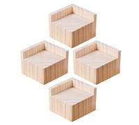 UGZPWQLNX Ascenseur de Meubles en Bois, Wood Furniture Risers Pack of 4 Multiple Heights 3-20cm 500kg(A 12cm-Increase Height 15cm)