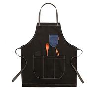 UGZPWQLNX La cousine du cuisinier, Tablier unisexe avec poche multicolore for cuisine, nettoyage, jardinage, barbecue, peinture(Schwarz)