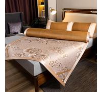 UGZPWQLNX Matelas rafraîchissant en Bambou, Bamboo Summer Sleep Mat Multicolor Multiple Sizes with Pillowcases