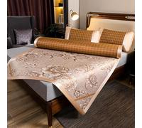 UGZPWQLNX Matelas rafraîchissant en Bambou, Bamboo Summer Sleep Mat Multicolor Multiple Sizes with Pillowcases