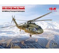 UH-60A Black Hawk, Militaire Transport Hélicoptère 1:48 Plastique Model Kit Icm