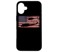 UH1 Huey Helicopter USA Drapeau américain Coque pour iPhone 16 Plus