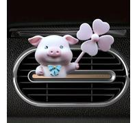 UHANBUT Clips de connexion d'air de voiture en forme de cochon - Joli moulin à vent rotatif pour tableau de bord - Accessoire créatif de dessin animé - Diffuseur d'arômes pour décoration intérieure de