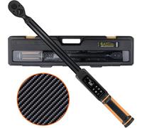 Uharbour Clé dynamométrique numérique 1/2 entraînement avec corps en fibre de carbone, portée de 3 à 200 N.m, précision ± 2% avec vibration, avertisseur sonore et alerte LED, convient pour voiture