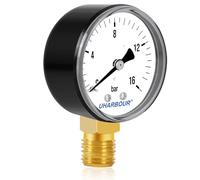 UHARBOUR Manomètre d'eau 0-16 bar, 1/4", raccord en laiton BSP 1/4"