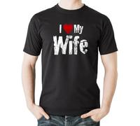 UHBGd68uu I Love My Wife T-Shirt Gift for Husband Black 3XL