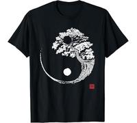 UHBGd68uu Yin Yang Japanese Art - Bonsai Zen Balance T-Shirt Black 3XL