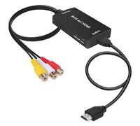uhddadi Convertisseur AV vers HDMI,Composite vidéo Audio Konverter Adapter mit HDMI-Kabel für PS2/Xbox/SNES/ N64/ VHS/VCR Videorecorder DVD