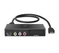 uhddadi Convertisseur Périte vers HDMI,Adaptateur RCA vers HDMI | Convertisseurs vidéo 3 en 1, Compatibilité DVD, VHS, VCR, Xbox, Roku, PS1 2 3，Câble HDMI Inclus