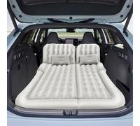 UHDUIG Matelas pour voiture - 2 coussins - Gonflable - Pliable - Portable - Double couche - Buse gonflable - Pompe à air - Gonflage et dégonflage rapides - Gris
