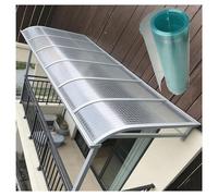 UHEKC Feuille Polycarbonate Panneaux de Toit Isolés pour Extérieur, Serre, Marquise Porte d'entree Plaque Remplacement 0,8mm, Résistant, Panneau Remplacement Jardin(0.5x5m/1.64x16.4ft)