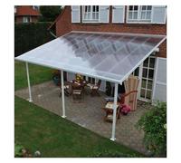 UHEKC Marquise de Porte Exterieur Isolation Transparente, Panneaux de Toit en Polycarbonate, pour Jardin, Serre, Toits, Abris D'auto, Facile À Couper(1x3m/3.28x9.84ft)