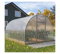 UHEKC Panneaux de Toit en Polycarbonate Tole Ondulee Transparente, Toiture Abri de Jardin, Panneau Polycarbonate Plaque de Remplacement 0,8mm(1x4m)
