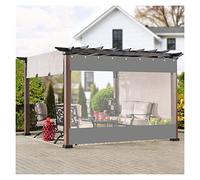 UHEKC Rideau Garage Rideau Transparent Étanche Pergola Rideau Coulissant Rail Rideau Pergola pour Balcons Pergola avec Rondelles Antirouille, Taille 47 (Color : Clear, Size : 3.2x2.5m)