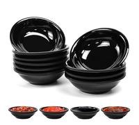 UHETLET 10 Coupelles À Sauce Noires Coupelles À Carrées Lot de Coupelles À Tapas 8,5 X 8,5 X 2 Cm Lavable Au Lave-Vaisselle Conception Empilable pour Dessert Fruits Noix Salade