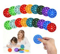 UHETLET 18 pièces Fidget Spinner Mathématiques Spinner Mathématiques pour l'Apprentissage Jouets Fidget pour Enfants Addition Soustraction Multiplication et Division pour Enfants de 6 à 10 Ans